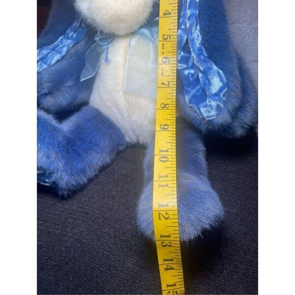 Dan Dee Collector's Choice Kids Blue Velvet Bunny Rabbit Plush Toy - Picture 12 of 16